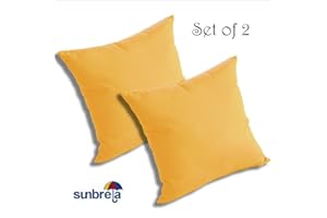 Comfort Classics Set of 2 Sunbrella Outdoor/Indoor Throw Pillows Inc. (Sunflower)