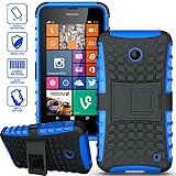ElBolt TM 3 in 1 Bundle Nokia Lumia 635 / Nokia Lumia 630 Armor Grenade Stand Hard Gel Case -Blue with Free Ultra-Sensitive Stylus Pen and Premium Screen Protector by ElBolt TM
