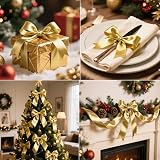 tenn well Gold Ribbon 50mm x 22m Satin Gift Wrapping Craft Ribbon view 5