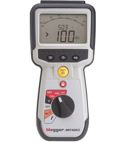 Megger 212159 Analog Insulation Tester, Hand-Crank Powered, 100