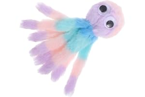 Wakauto Octopus Shaped Plush Cat Rainbow Color Interactive Chew and Kick for Indoor Kittens and Cats