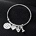Miss Pink PT Physical Therapy Bangle Stainless Steel Adjustable Wire Bracelet Graduation Jewelry Gift for Women