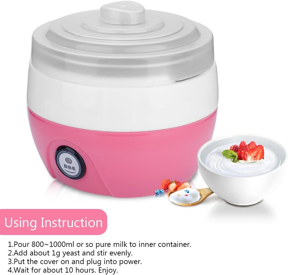Household Yogurt Maker Machine, Yogurt Maker, for Kitchen Home(Pink): Kitchen & Dining