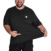 Kecols Men's Loose Fit Thick Work T-Shirts Soft Short Sleeve Pocket Tee(Tall & Regular)