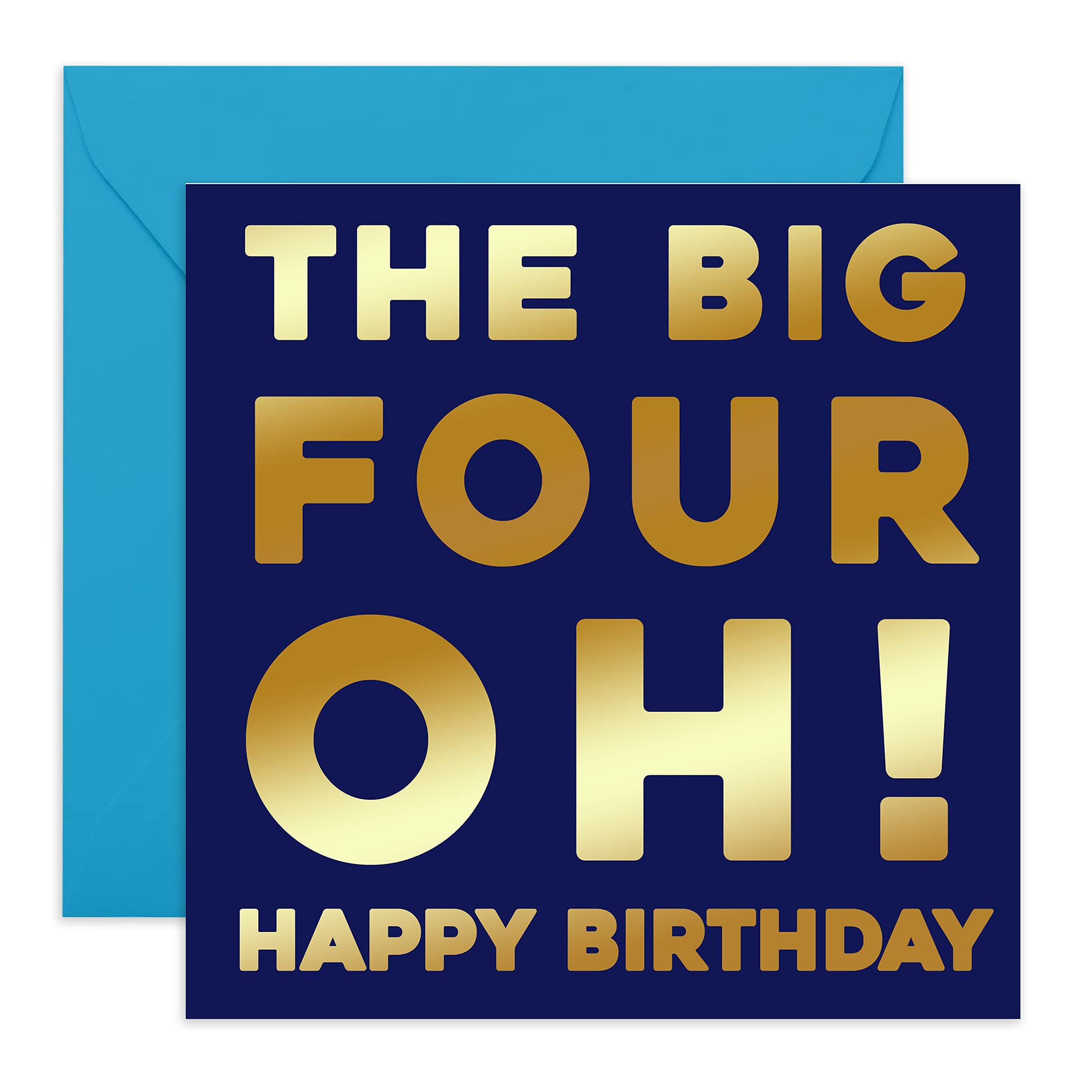 Central 23 - 40th Birthday Card - 'The Big 40' - Fortieth Birthday Card for Men - For Him - Comes with Fun Stickers