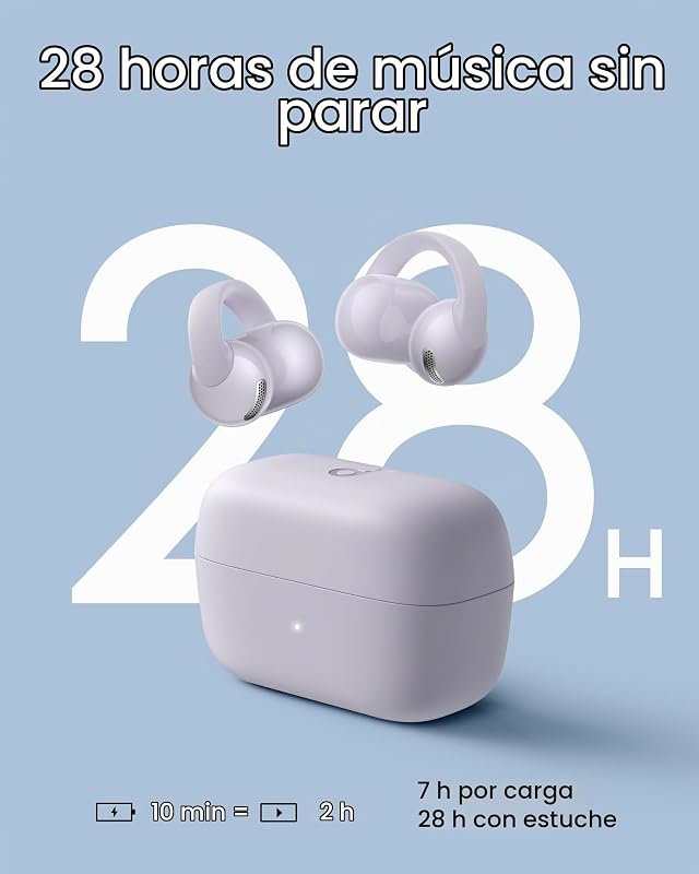 Anker C50i, auscultadores abertos, auscultadores com clip, design FlexiClip, drivers de 12mm com graves potentes, chamadas claras por IA, uso 28h, ajuste seguro, IP55, Bluetooth 6.0