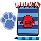 Handy Dandy Blue Striped Notebook - Handcrafted