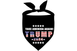 YAOFAVO Trump 2024 Dog Bandana, Trump Flag Take America Again Triangle bib Scarf Accessories, Pet Scarves for Holiday Bandanas Bulk for Small Medium Large Dogs (Trump, One Size)