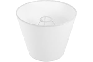 FOMIYES Vintage Small E14 Lamp Shade White Cloth Cylindrical Table Lamp Cover for Bedroom and Hotel Indoor