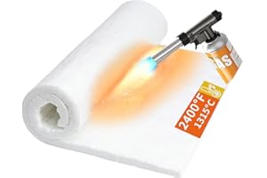 ALXYF High-Temperature 2400F Ceramic Fiber Insulation Blanket 24"×12"×0.8"(Thick) - Fireproof & Heat Resistant for Dishwashers, Wood Stoves, Kilns, Forges, Furnaces, Fireplaces, Foundries, Pizza Ovens