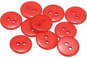 HARFINGTON 10pcs Sewing Button 1/2"(12.5mm) 2 Holes Resin Round Craft Replacement Buttons for Clothing DIY Crafts Decoration,