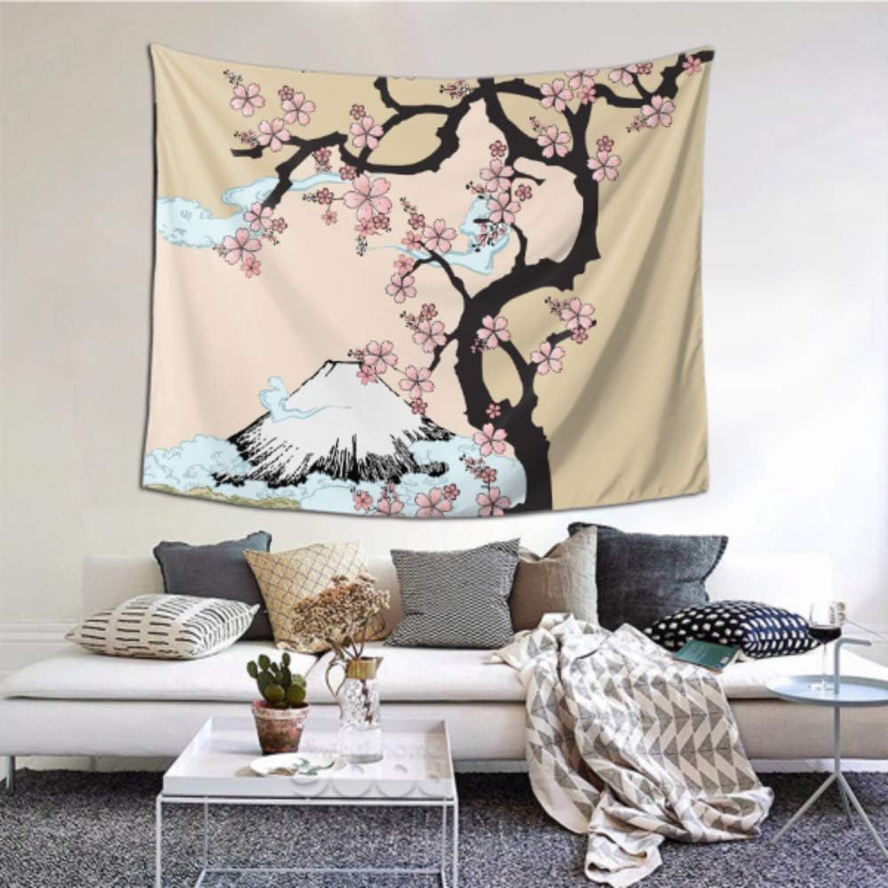 Enhusk Kids Room Wall Decor Kawaii Japanese Beautiful Sakura Boys Wall Tapestry 60x51 Inches 152x130cm Wall Hanging Art Home Decor Polyester For Living Room Bedroom Dorm Amazon Co Uk Kitchen Home