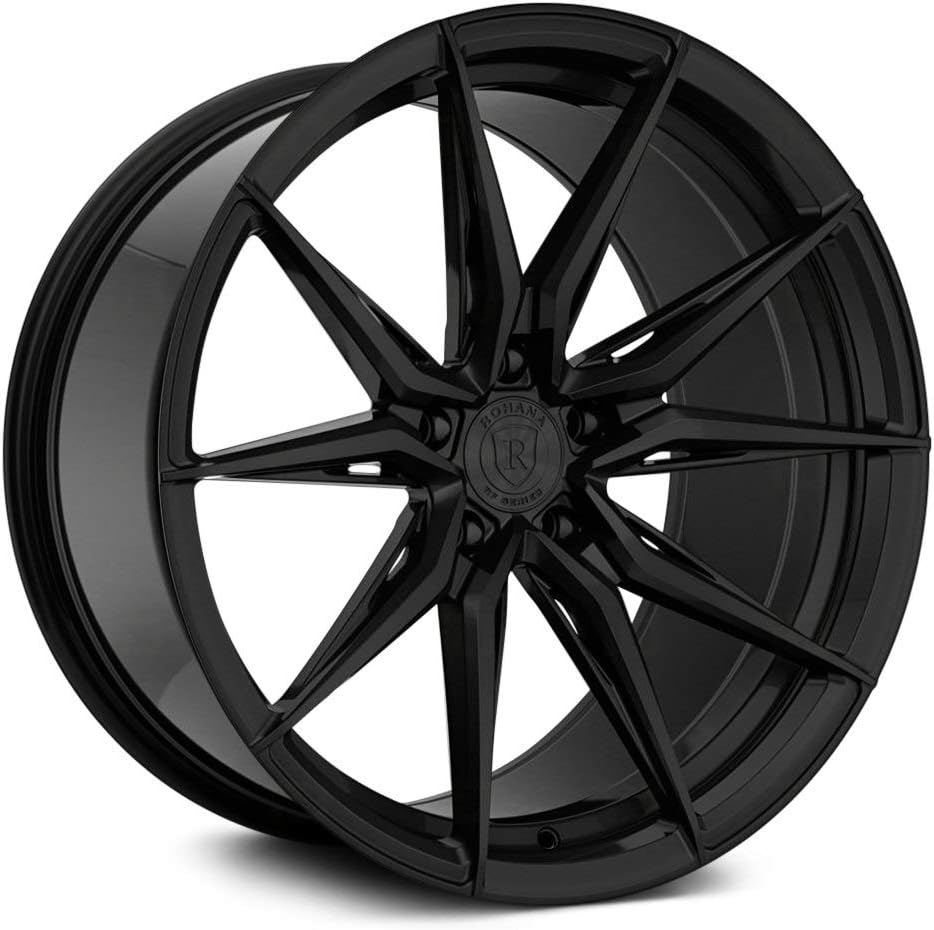Rohana RFX13 Custom Wheel - 20x9, 25 Offset, 5x112 Bolt Pattern, 66.56mm Hub - Gloss Black Rim