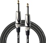 Stagg Deluxe Instrument Cable 1/4 to 1/4 Jack 3m Heavy Duty Black view 1