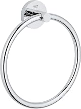 GROHE Start QuickFix Towel Ring Chrome 200 mm 41174000 QuickGlue Included view 1
