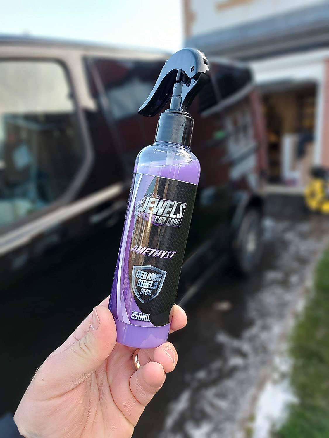 Jewels Amethyst Ceramic Shield Sio2, Ceramic Detailer, Hydrophobic Sealant Spray, Waterless Wash, intense SIO2 Protection (250ml)