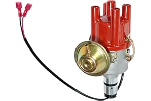 BuliBoao 034 Vacuum Advance Electronic Distributor Red Fits for VW Bug Bus Ghia Beetle Fastback Karmann Transporter 023117003