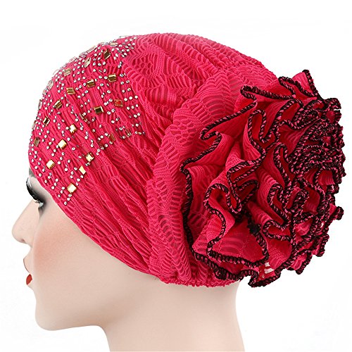 Candy Colors Women Headwear Lace Hot Drilling Headwrap Head wrap Twist Hair Band Turban Bandana Hijab Accessories (G)