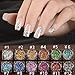 SaiDeng 12 Colors/Set 2g Holographic Laser Powder Nail Art Glitter Rainbow Pigment Manicure Chrome Pigments (1pcs)