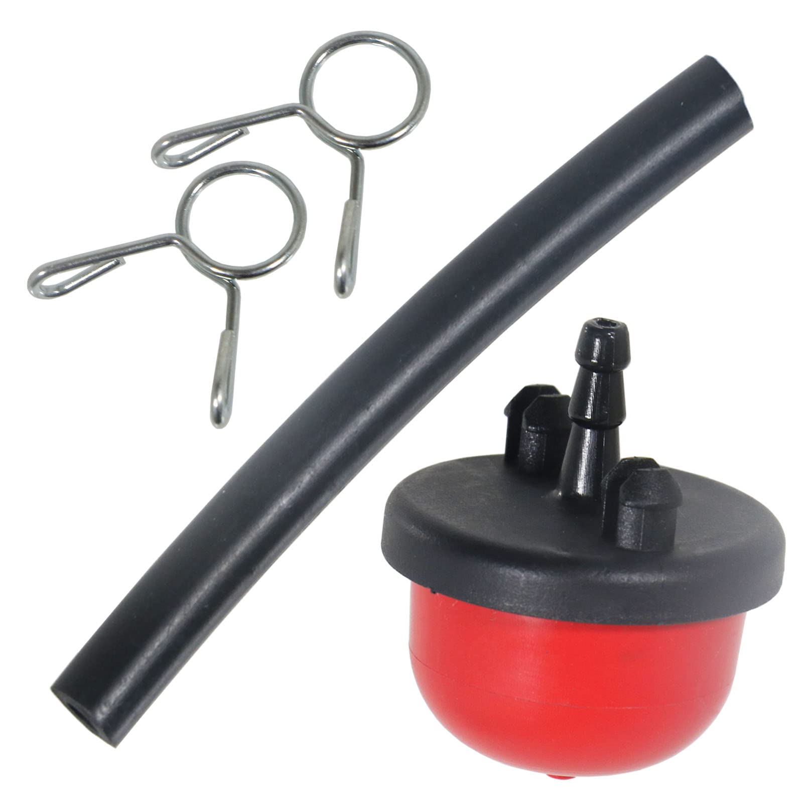 Spares2go Primer Bulb Pipe & Clips compatible with Mountfield RS100 RV100 HP414 SP164 SP414 HP164 Lawnmower
