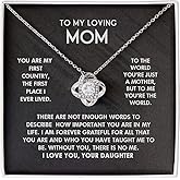 Meaningful Gift to Mom from Daughter Without You There Is No Me – I Love You Necklace, Christmas Gift, Sentimental Mother's Day Gift for Mom from Daughter, Unique Moms Birthday Gift Ideas