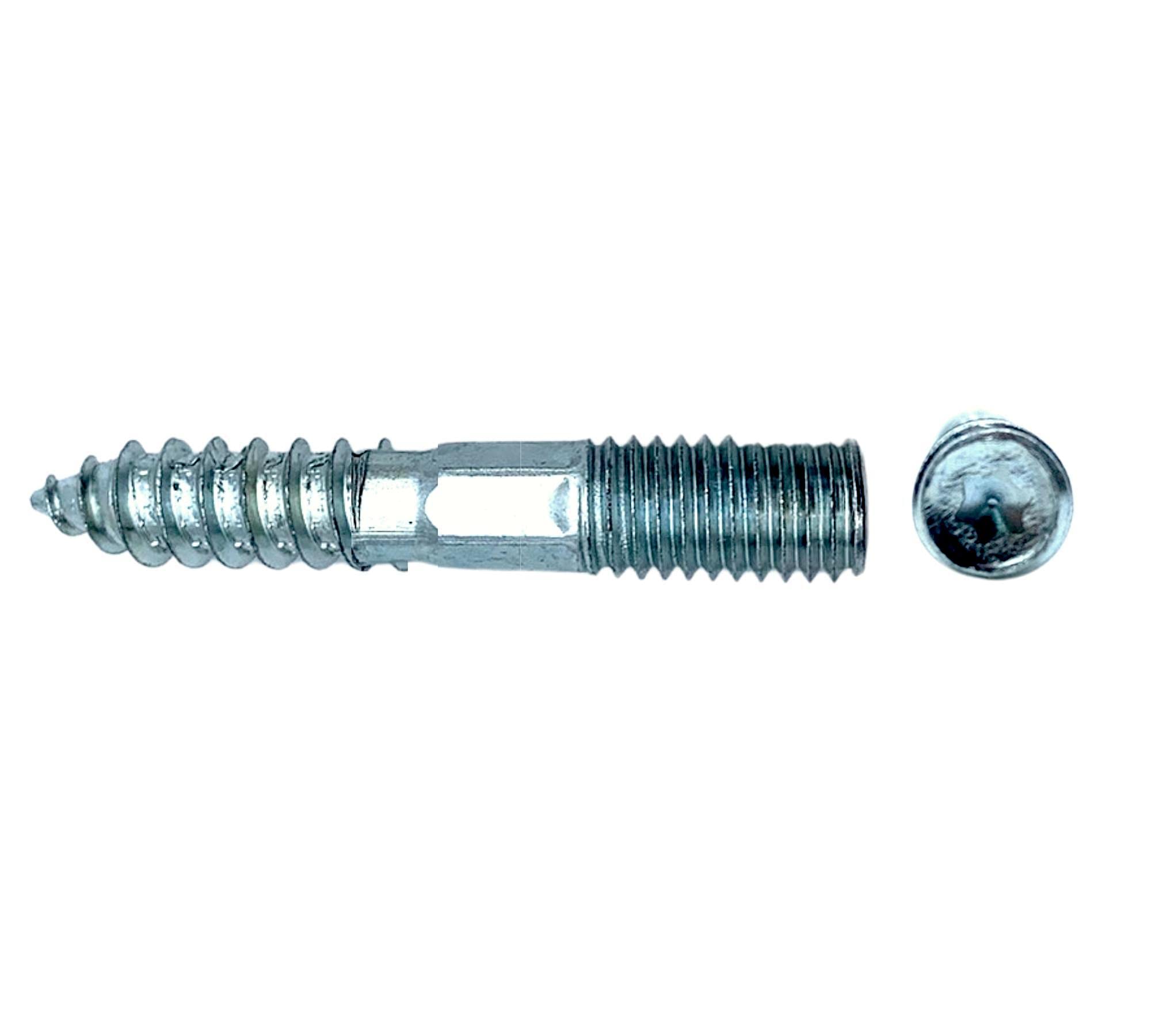 DOJA Barcelona | Double Thread Screw | 25 Stud Screws | M8x50 | in Galvanized Steel | Screw Union for Wood Screws, Furniture Legs, Metal Clamps, Wood Board โ image 1