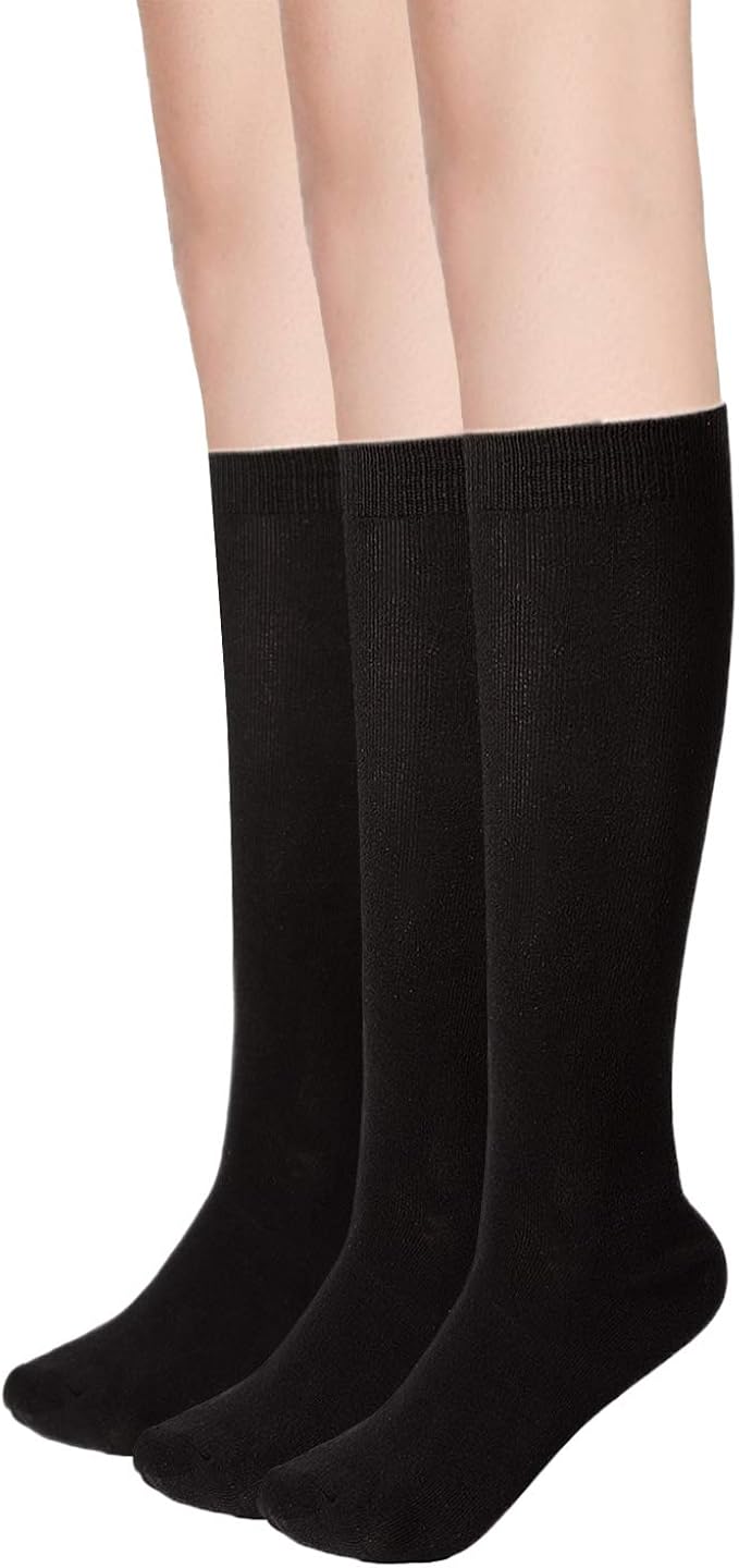 Layeba Women's Bamboo Knee High Socks Seamless Toe Antibacterial