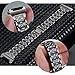 bayite Metal Bands Compatible with Fitbit Ionic Replacement Band with Rhinestone Bling Adjustable Bracelet, Black