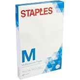 Staples Multipurpose Paper, 11x17 Inch, 20 lb., 96 Brightness, 500/Ream | Ledger-size white paper for office, school &amp; home printing and copying.