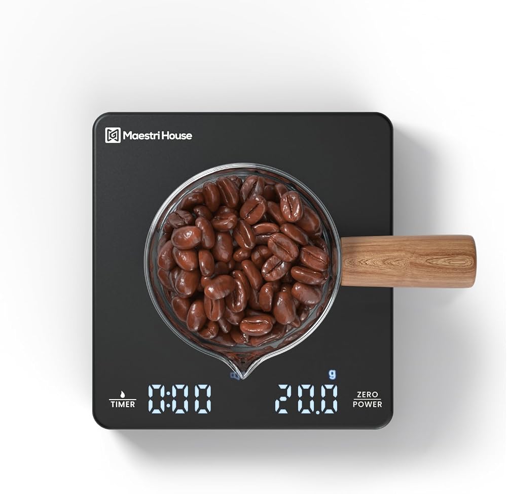 Maestri House Mini Coffee Scale with Timer 2kg/0.1g Rechargeable