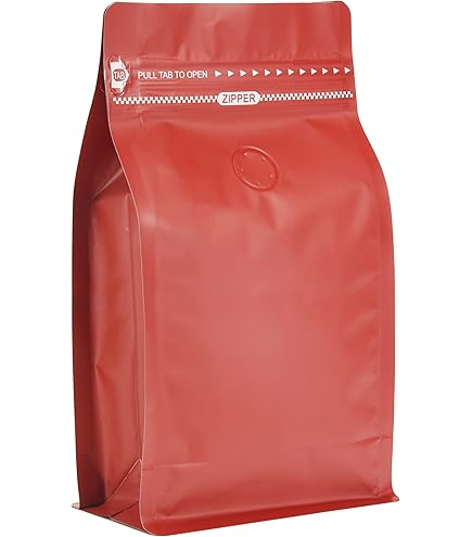 Amazon.com: 50 Count 8oz Red Coffee Bags with Aluminum Foil
