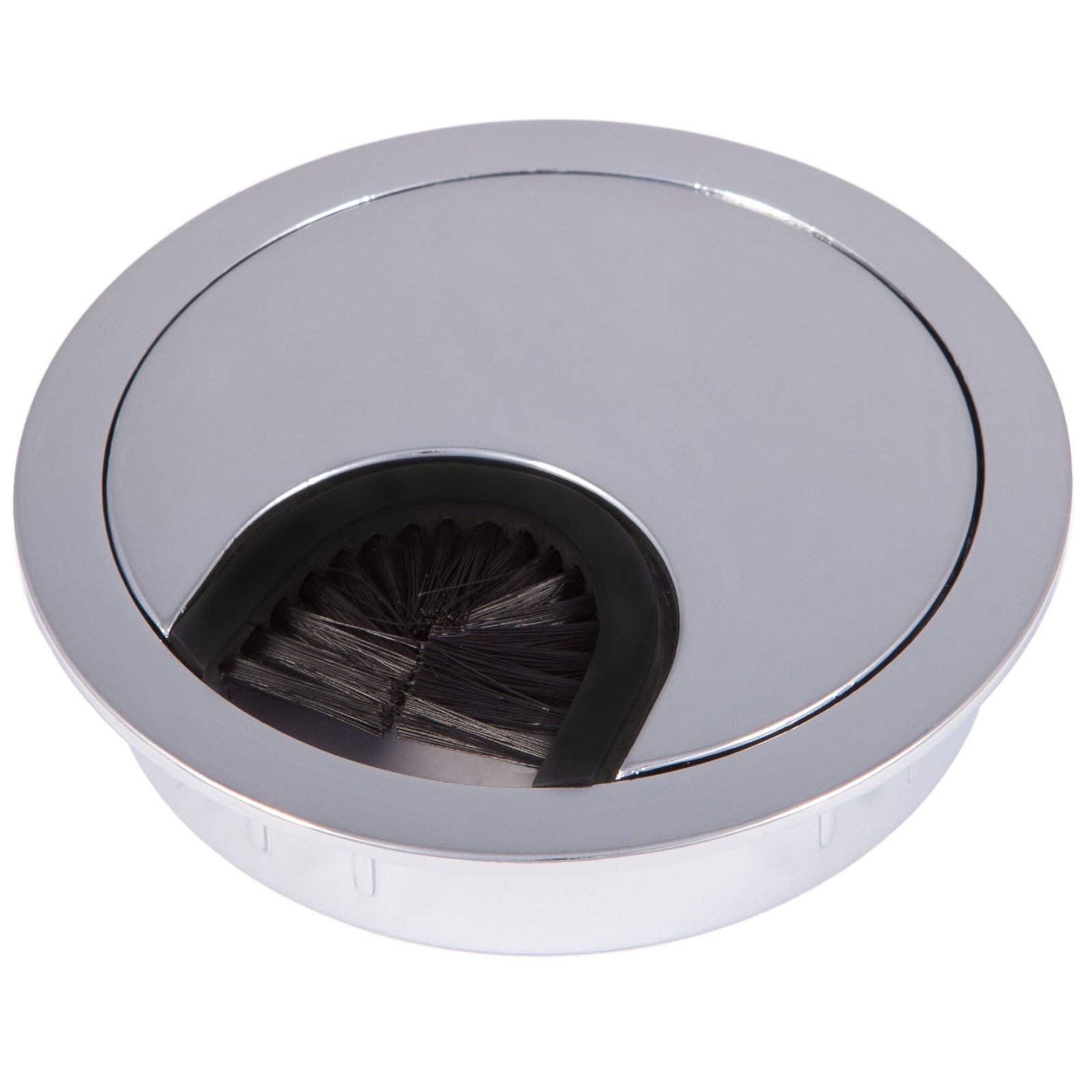 2 pieces SO-TECH® Grommet Cable Pass-Through Cable Bushing in Metal Chrome Polished! Attention – New Drilling Dimension