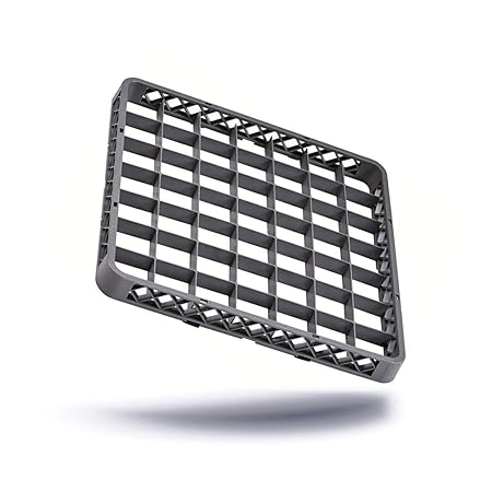 Kerafactum® - Aufsatz Rahmen für Spülkorb Korb Erweiterungselement für Körbe mit 49 Felder Fächer für Gläser für die Gastro S