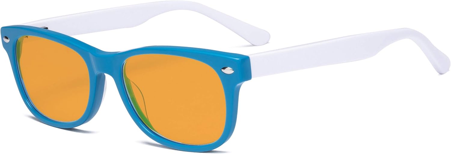 Eyekepper Computer Gaming Glasses for Kids, Blue Light Blocking with Orange Tinted Filter Lens