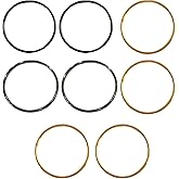 TQFXGLL 8 Pcs Metal Ring Bag Handle, 4.33 Inch Round Replacement Purse Handles for Handbag Hardware DIY Making, 3 Colors