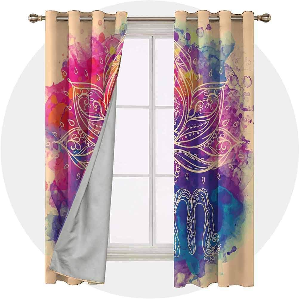 YUAZHOQI Cute Blackout Curtains 48 Inches Long Panels Window Draperies