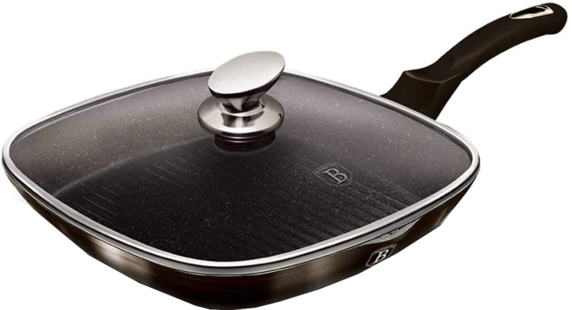 Berlingerhaus Grill Pan 28 cm with Lid Black