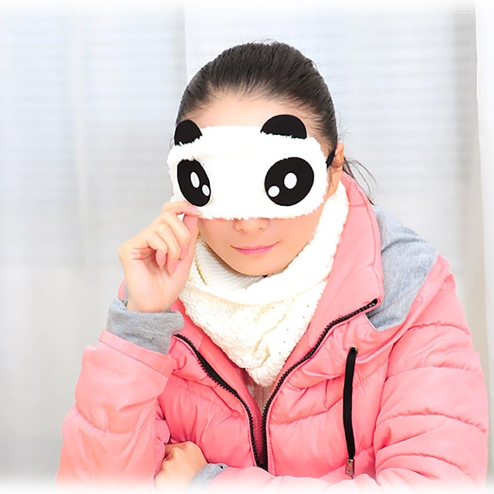 Cute Panda Sleep Eye Mask Sleep Mask for Nap Travel Blindfold Eyeshade for Sleep Lovely Soft Eyepatch for Girls Kids with Strap Adjustable Blindfold 1 Pack Good Night for Ladies Valentine Gift - Image 5