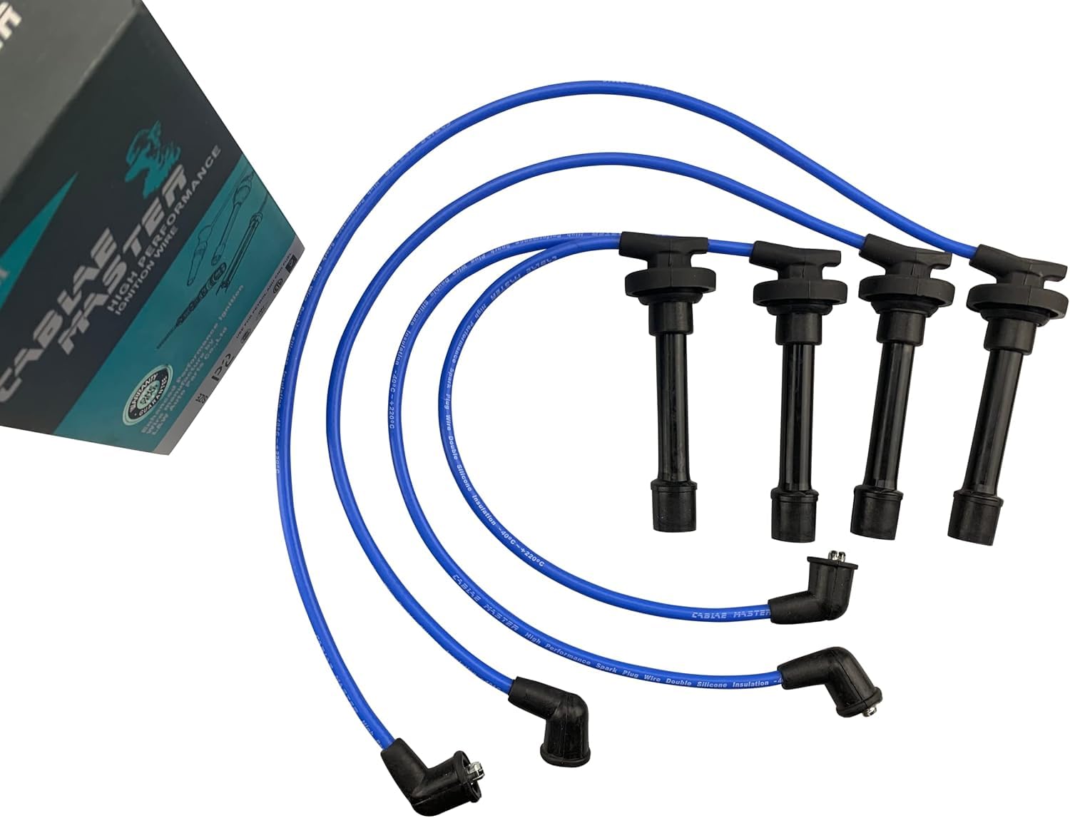 Photo 1 of High Performance Racing Spark Plug Wires Fit Accord 2.2L DX EX LX SE 1990-1991 Blue