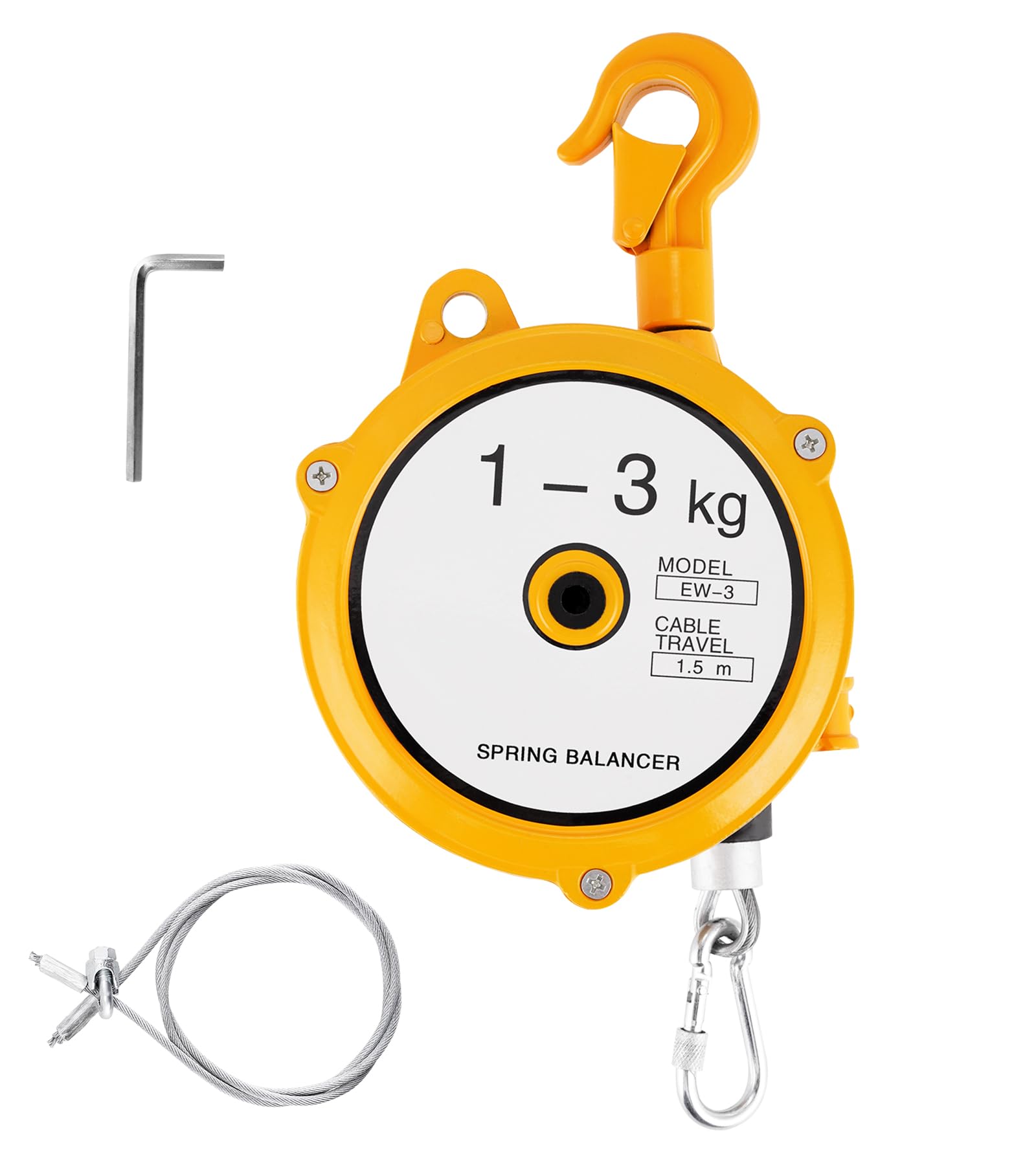 Photo 1 of **NO HEX WRNCH**YJINGRUI Retractable Spring Balancer 1~3kg(2.2~6.6lbs) Hanging Tool Spring Balancer Balancer Retractor 1.5m Wire Rope Hanging Holding Equipment