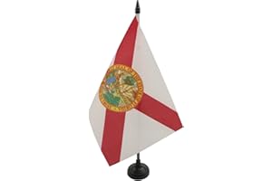 AZ FLAG - Florida Table Flag 21x14 Cm - US state of Florida Office Flag 100% Polyester 5'' x 8'' - Mini Desk Flag with 25 Cm 