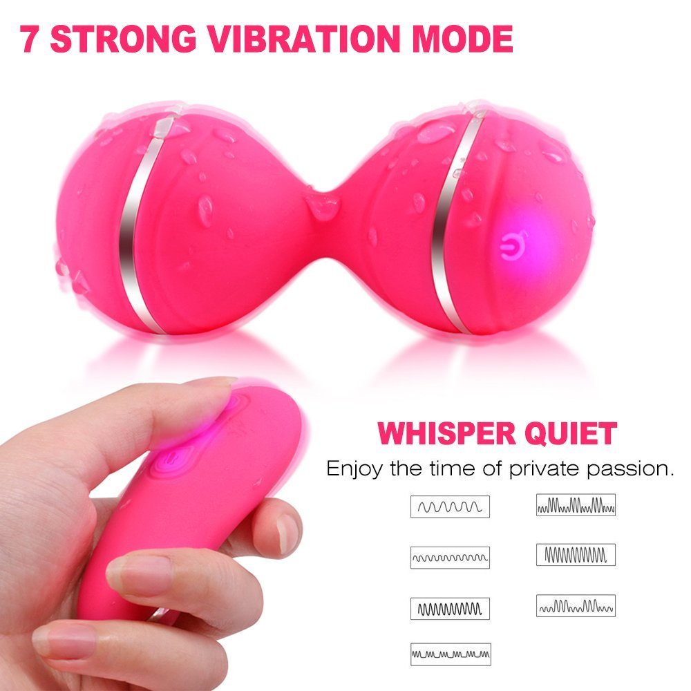 Vibratoren Liebeskugeln mit Vibration,Kegal Balls mit Fernbedienung für Frauen Beckenbodentrainer,Wasserdicht