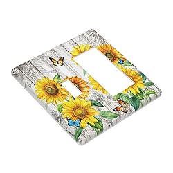 Yamxbfa Rustic Sunflower Farmhouse Floral Wooden