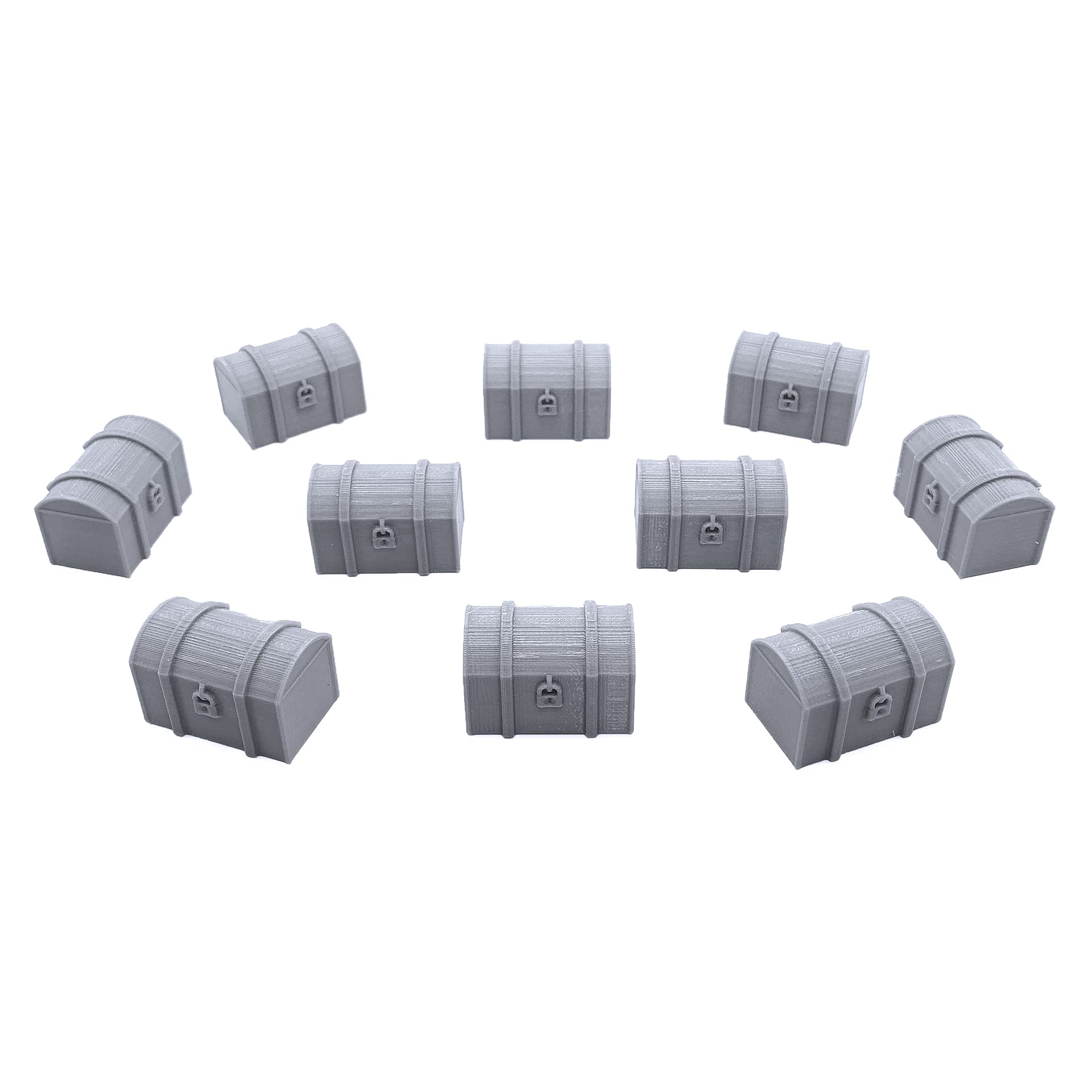 EnderToys Chests, Terrain Scenery for Tabletop 28mm Miniatures Wargame, 3D Printed and Paintable