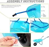 Colwelt Kids Metal Wheelbarrow 5Pcs Garden Set Blue with Shovel Rake Fork Gloves view 8