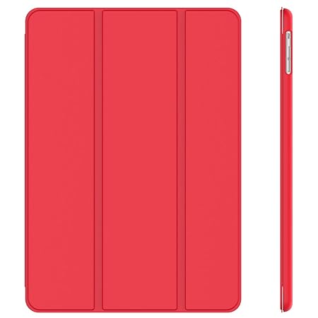 JETech Hülle für iPad Air (2013 Modell), Schutzhülle mit Ständer Funktion und Auto Schlaf/Wachen, Rot