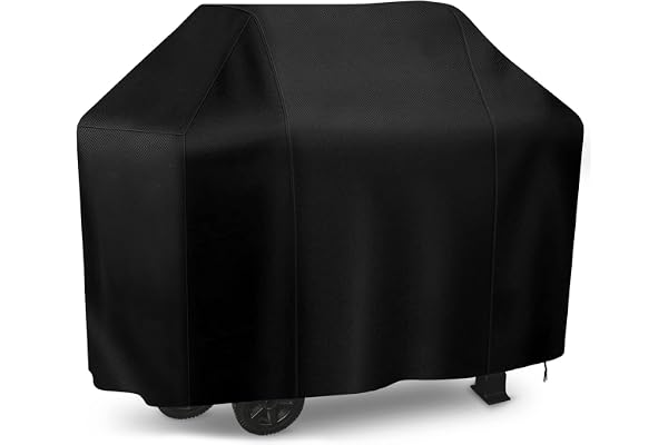 Grill Cover 58 inch, iCOVER Waterproof BBQ Gas Grill Cover, Polyester Easy On/Off, Dustproof Fade Resistant for Weber Char-Br