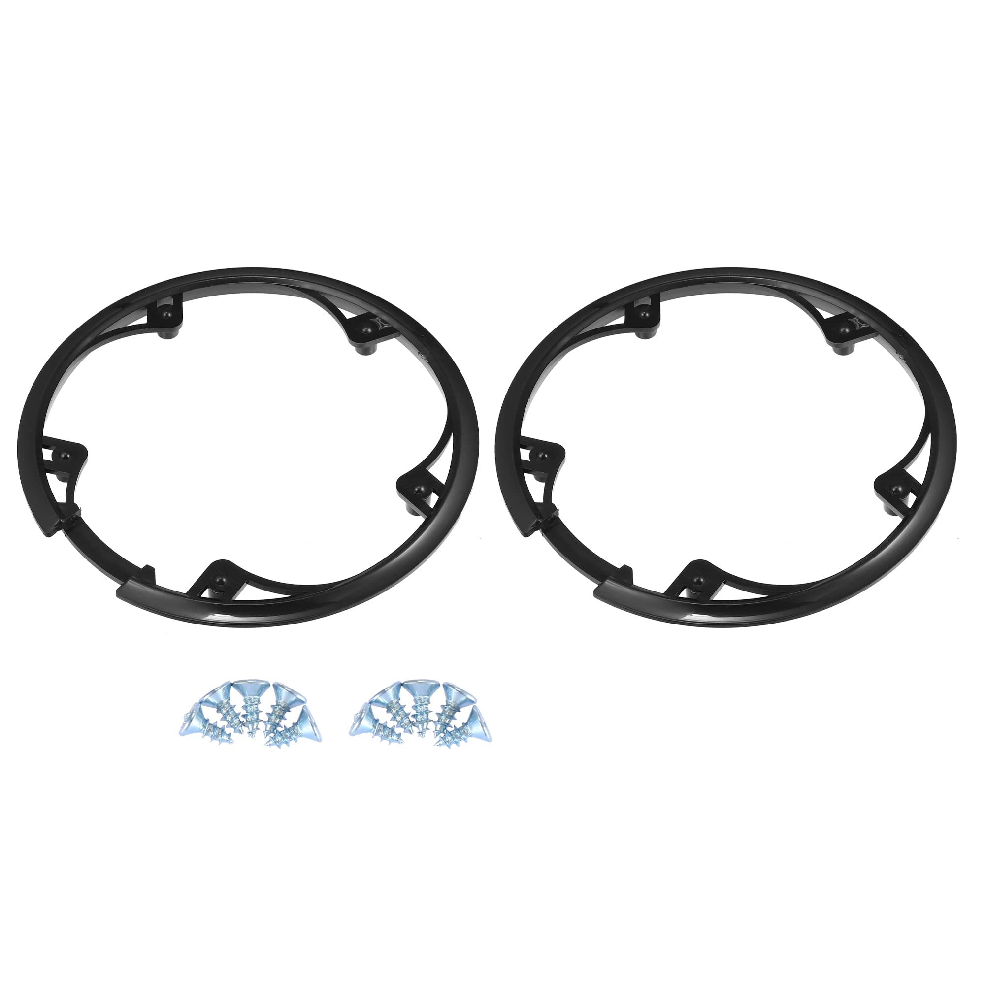 X AUTOHAUX 2pcs 48 Teeth 10cm 5 Holes Bicycle Crankset Chain Wheel Cover Black