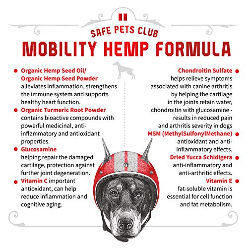 SAFE PETS CLUB Glucosamine Chondroitin for Dogs 120 Chews Made in