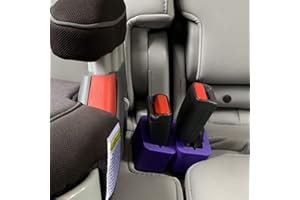 SEAT BELT EXTENDER PROS BPA Free Seat Belt Buckle Booster (2-Pack) - Raises Your Buried Seat Belt Receptacles for Easy Access - Easier Buckling - Gift Sticker Set Educates Kids About Safe Road Practices